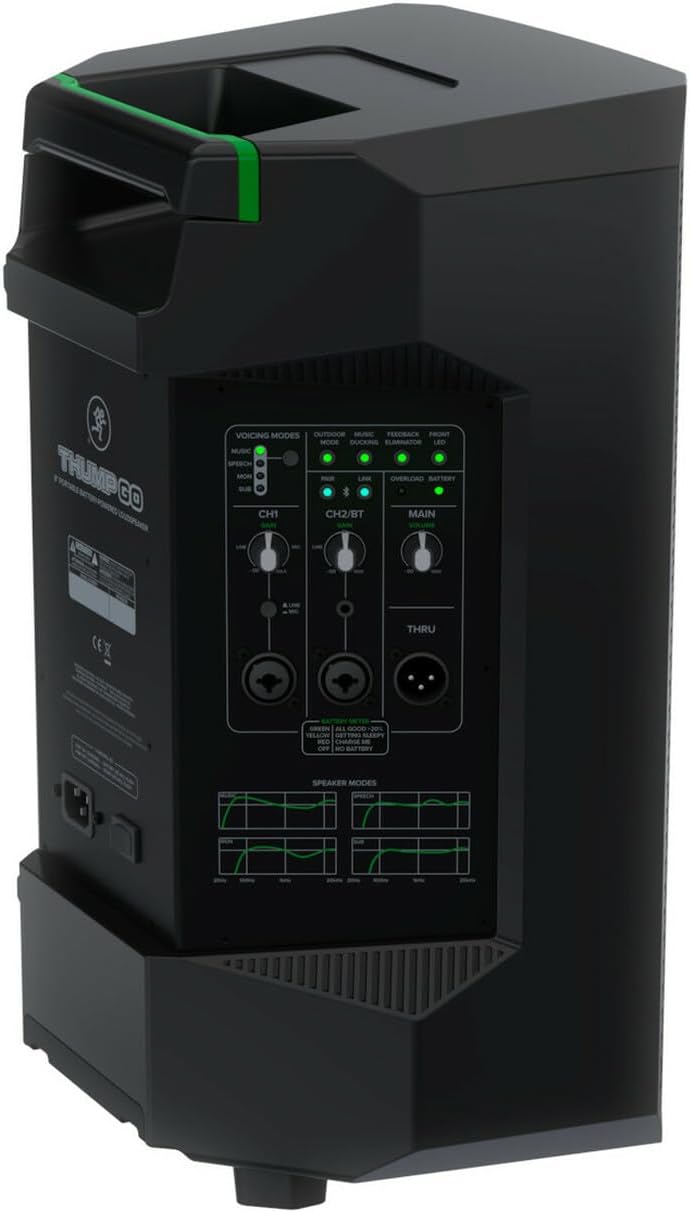 Mackie Thump Go 8″ Battery-Powered Loudspeaker, Gator GPA-Tote8, XLR Cable Bundle