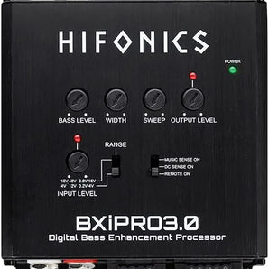 Hifonics BXiPro3.0 Digital Bass Processor Epicenter 2CH Hi/Lo Converter w/ Noise Reduction