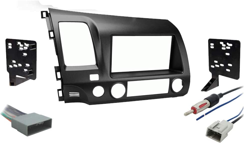 METRA 99-7816G Compatible with Honda Civic 2006-2011 Single or Double DIN Stereo Radio Install Dash Kit Gray Package