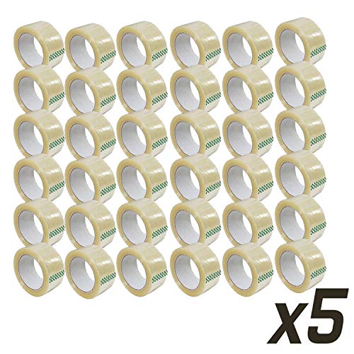 American Terminal 36 Clear Packing Tape 2" x 110 Yards Strong Heavy Duty Sealing Adhesive Tapes for Moving Packaging Shipping Office and Storage (180 Rolls)