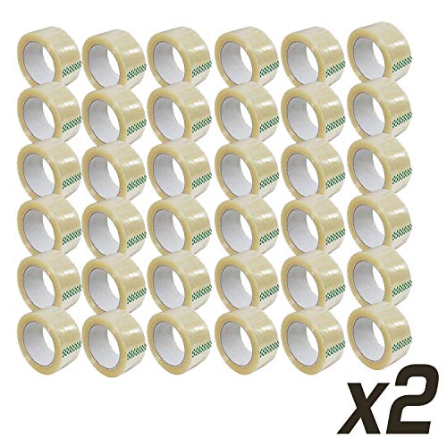 American Terminal 36 X 2 Clear Packing Tape 2" x 110 Yards Strong Heavy Duty Sealing Adhesive Tapes for Moving Packaging Shipping Office and Storage (72 Rolls)