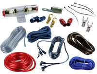 Thumbnail for MK Audio KIT4 2000W Car Audio Marine Blue 4 Gauge Pro AMP Amplifier Power Wiring Kit