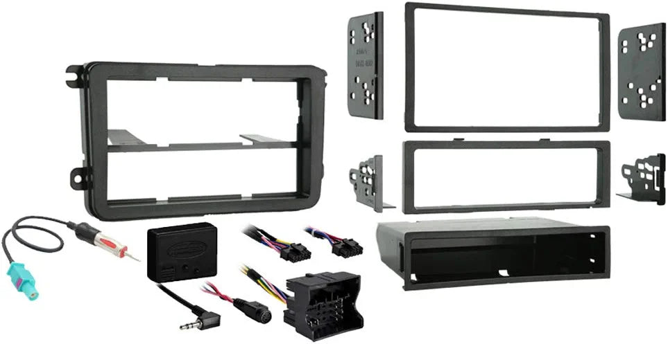Compatible with Volkswagen Jetta 2016 2017 2018 Single or Double DIN Stereo Radio Install Dash Kit
