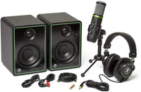 Thumbnail for Mackie Creator Bundle USB microphone, studio monitors, and headphones