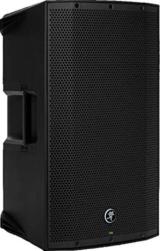 Mackie Thump212 12" Powered Loudspeaker with MR DJ Heavy Duty Aluminum Speaker Stands with 1/4 inch Cables, Carrying Case & 2 XLR Cables Bundle