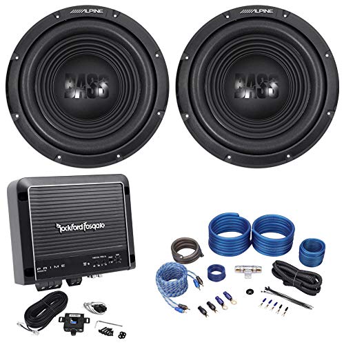 2) Alpine W12S4 12" 500w RMS Car Subwoofers Subs+Rockford Mono Amplifier+Amp Kit