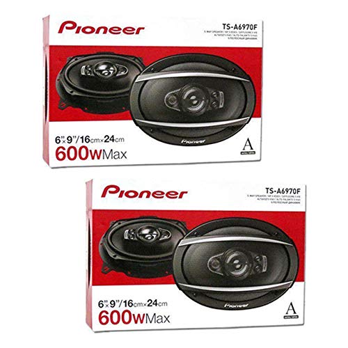 Pioneer (2 Pairs) TS-A6970F 5-Way 600 Watt 6" x 9" Coaxial Car Speakers 6x9