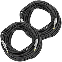 Thumbnail for 2 Pack PRO Audio 12 GA Gauge 1/4 to 1/4 Mono PA DJ Speaker Cable Wire 50 ft Foot