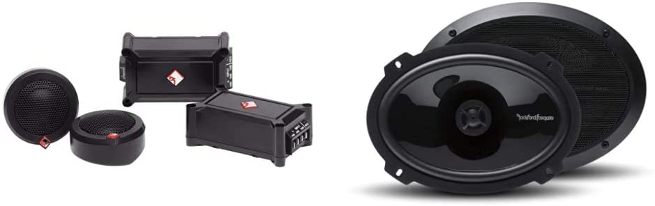 Rockford Fosgate P1T-S Punch 1" Tweeter Kit (Pair), Black & P1692 Punch 6"x9" 2-Way Full Range Speaker (Pair)