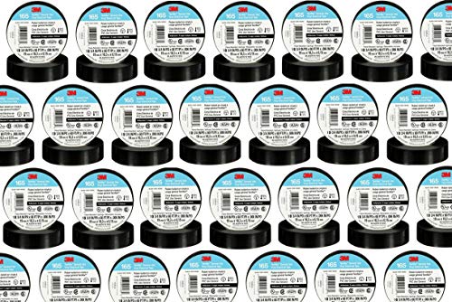 100 3M Temflex 1700 165 Black 3/4" x 60' General Use Vinyl Electrical Tape