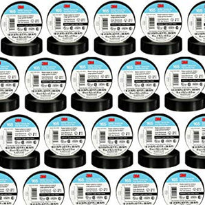 400 Rolls 4 Cases of 100 Rolls 3M 165 TEMFLEX Black 3/4" Vinyl Electrical Tape