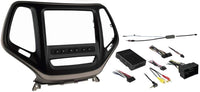 Thumbnail for Metra 99-6526BZ & 40-EU50 Compatible with Jeep Cherokee 2014 2015 2016 2017 2018 Double DIN Stereo Harness Radio Install Dash Kit Bronze & antenna Adapter