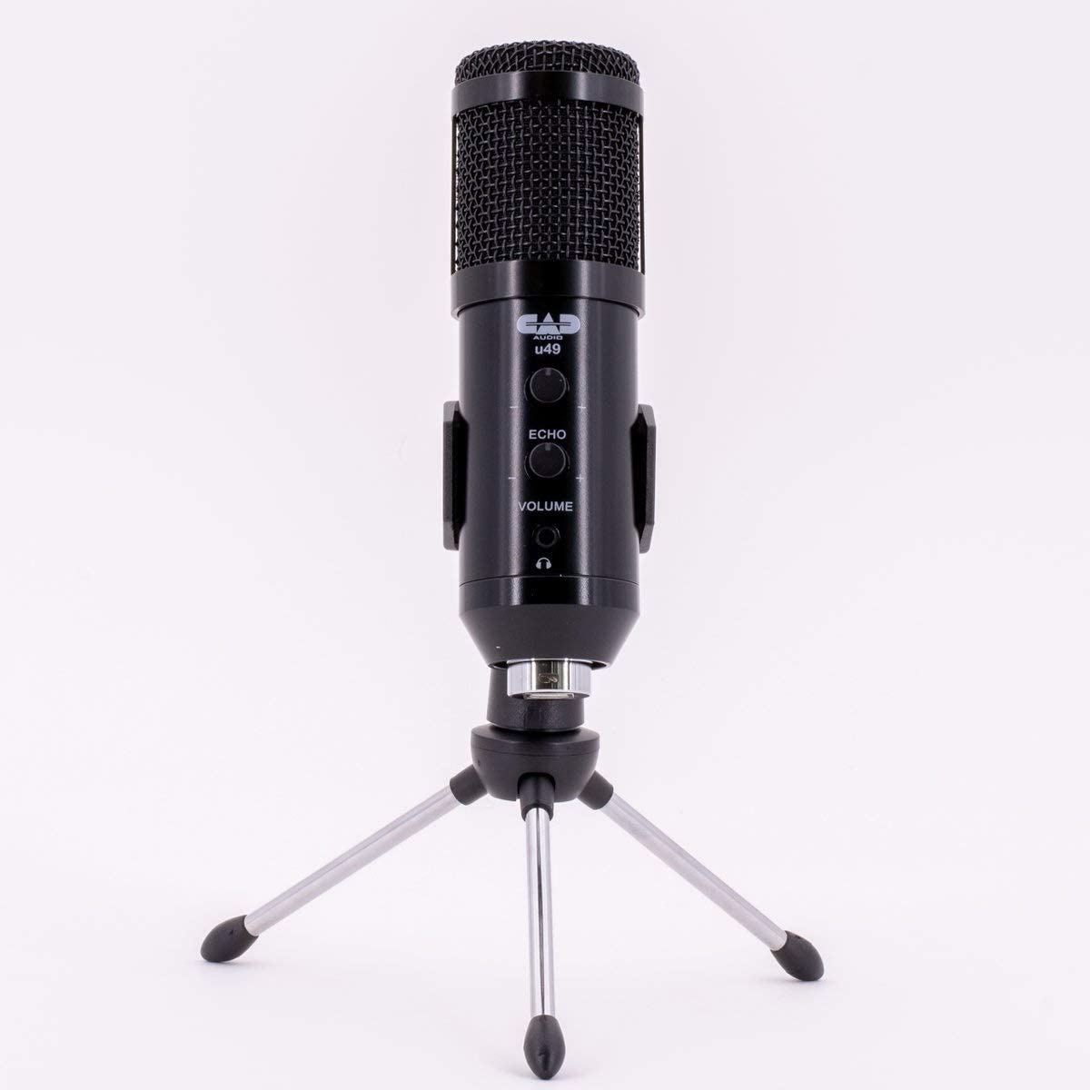 CAD Audio U49 USB Large Format Side Address Studio Microphone with Headphone Monitor and Echo