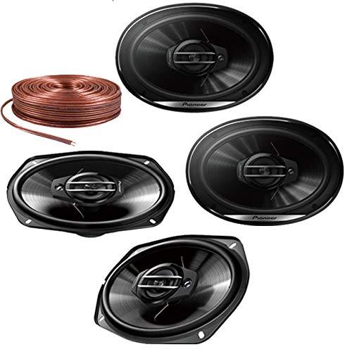 2 Pair Pioneer TS-G6930F 6"x9" 800 Watts 3-Way Coaxial Car Speakers and Absolute SW16G50 50' 16 Gauge Speaker Wire