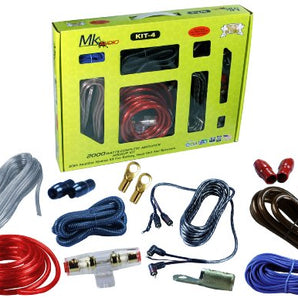 MK Audio KIT4 4 Gauge Pro Amp Installation Kit 2000W
