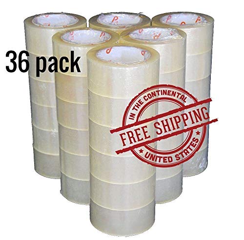 American Terminal Tape Clear Packaging Shipping Tape, 2-Inches x 90 YDS, Pack of 36