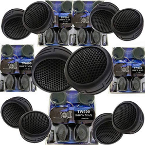 5 Pairs Absolute TW-600 High-Efficiency Neodymium Silk Dome Tweeters with Built-In Crossover