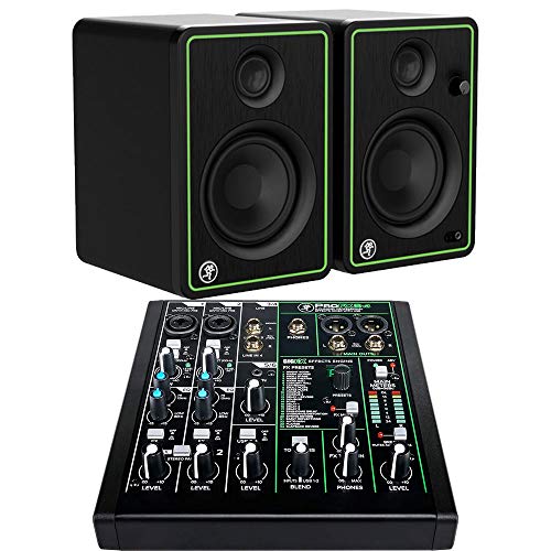 Mackie Bundle with CR4-XBT - Bluetooth Studio Monitor Pair + ProFX6v3 6-channel Mixer with USB and Effects