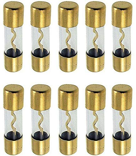 10 MK Audio 100 Amp Inline Glass AGU Fuses Gold Plated Inline Glass