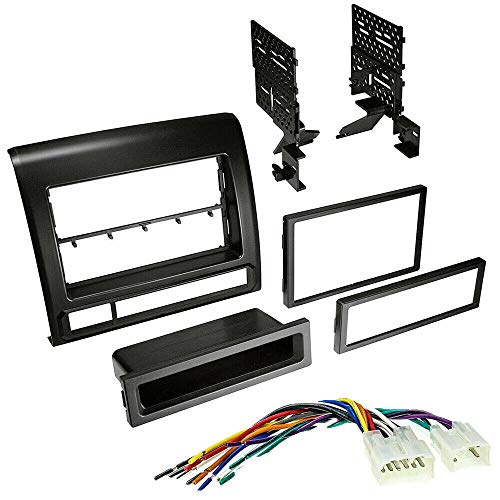 Car Radio Stereo 2Din Dash Kit Harness Compatible with 2012-2015 Toyota Tacoma