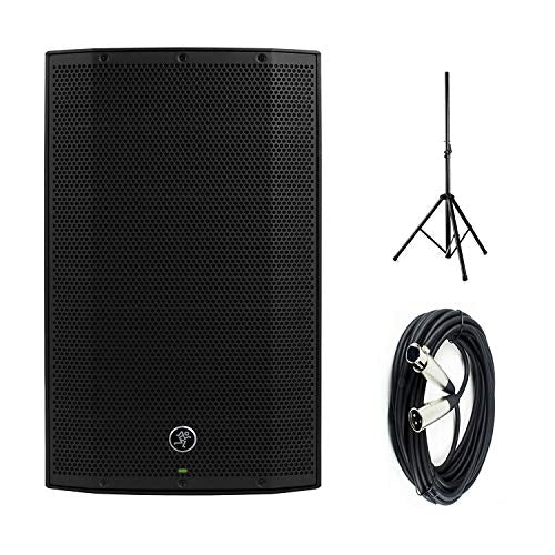 Mackie Thump215XT 15" Powered Loudspeakers with Speaker Stand and an XLR-XLR Cable