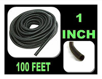 Thumbnail for American Terminal New 100' Feet 1 Black Split Loom Wire Flexible Tubing Wire Cover Audio