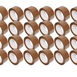 American Terminal 24 Rolls Brown Packing Tape 3" x 110 Yards Strong Heavy Duty Sealing Adhesive Tapes for Moving Packaging Shipping Office and Storage (1x 24 Rolls)
