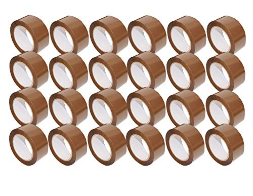 American Terminal 24 Rolls Brown Packing Tape 3" x 110 Yards Strong Heavy Duty Sealing Adhesive Tapes for Moving Packaging Shipping Office and Storage (1x 24 Rolls)