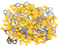 Thumbnail for 100Pcs 12-10AWG Insulated Terminals Ring Electrical Wire Crimp Connectors
