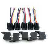 5 pin relay pack with wires and harness sockets for automotive and marine applications