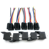 Thumbnail for 5 Absolute USA 12V 30/40 Amp SPDT Automotive Marine Bosch / Tyco Style 5 Pin Relay with Wires & Harness Socket
