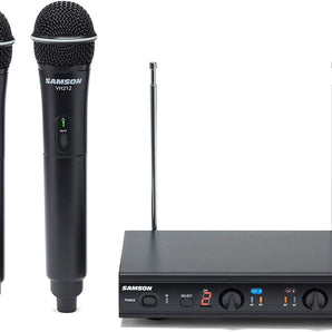 SAMSON Stage 212 Dual VHF Handheld Wireless Microphones for Church Sound Systems