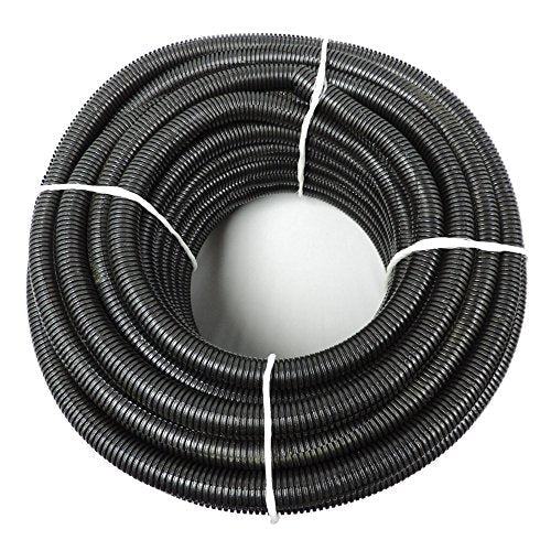 American Terminal 1" Dia. x 50 ft, Black Flexible Polyethylene Corrugated (PE) Split Tubing Wire Loom