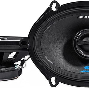 Alpine S-S57 5x7" Rear Factory Speaker Replacement Kit For 1997-98 Ford F-150 + Metra 72-5600 Speaker Harness