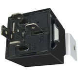 12V 5 Pin SPDT 30/40 Amp relay socket with metal tab, ideal for auto, marine, truck, RV, ATV applications.