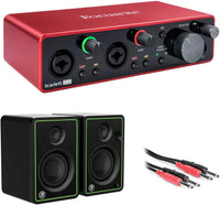 Thumbnail for Focusrite Scarlett 2i2 USB Audio Interface, Mackie CR3-X MR DJ Double 1/4