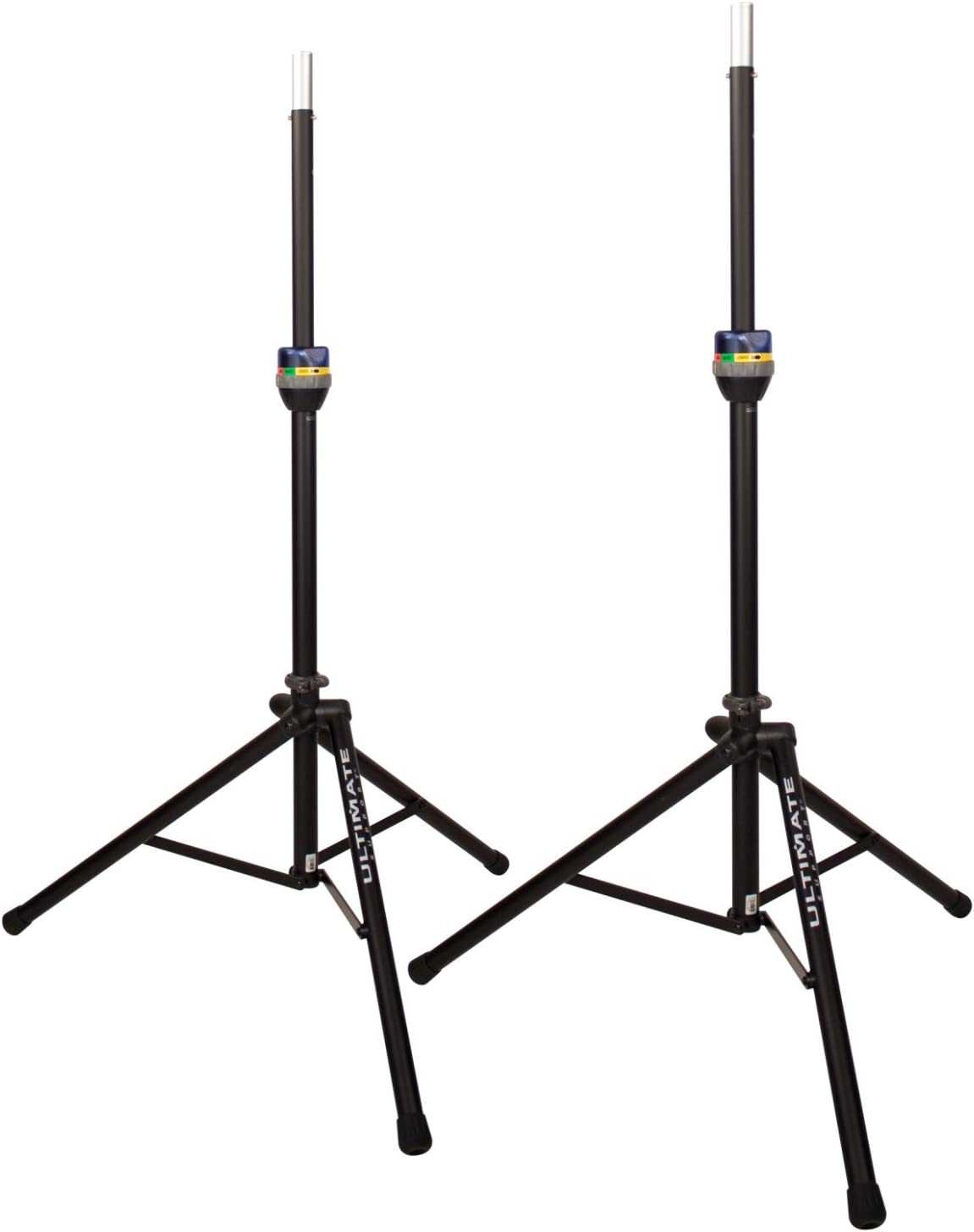 2 Ultimate Support TS-90B TeleLock Series Lift-assist Aluminum Speaker Stand with Speaker Stand Bag