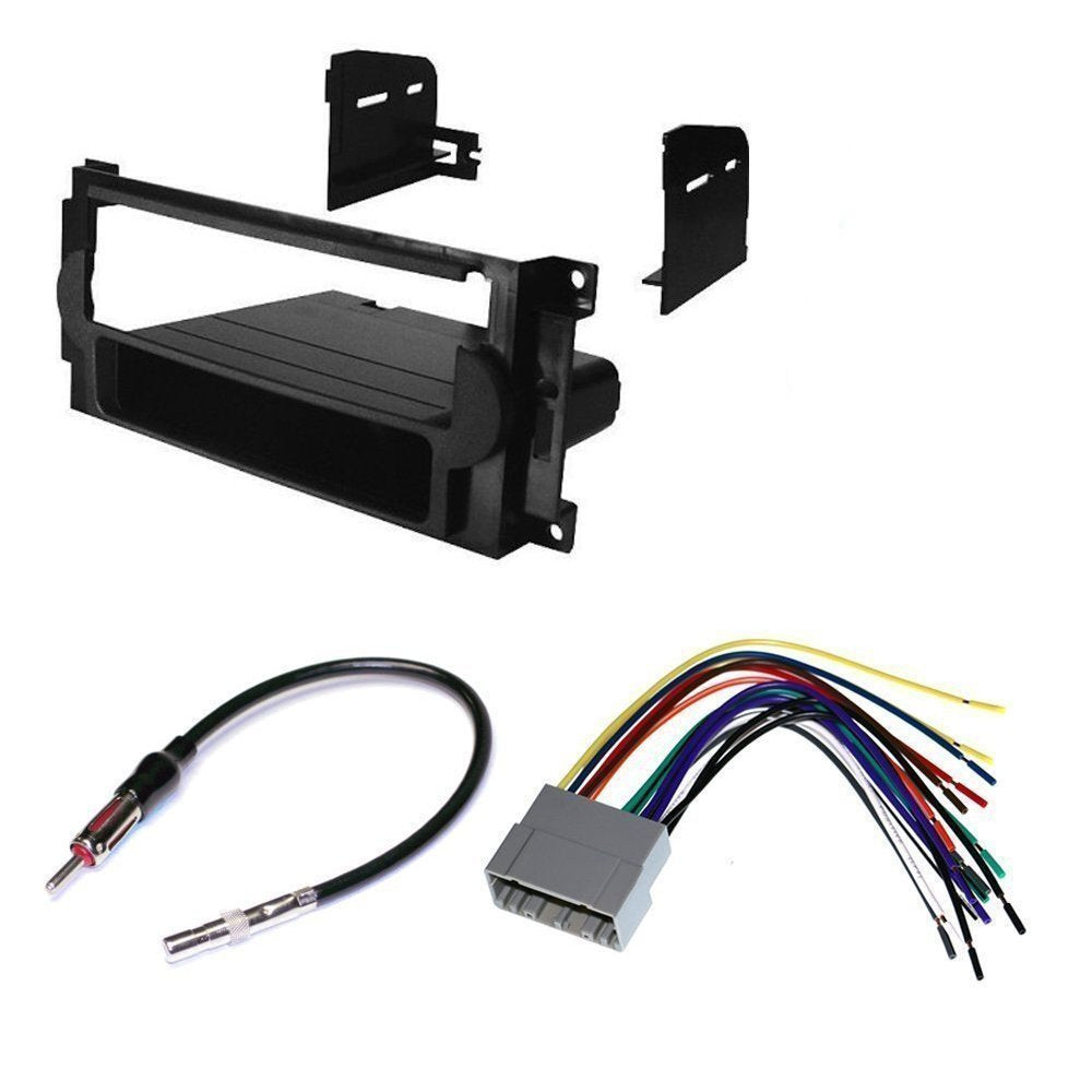 Car Stereo Dash Install Mounting Kit Wire Harness Radio Antenna For Chrysler Jeep Dodge 2004 - 2008 package