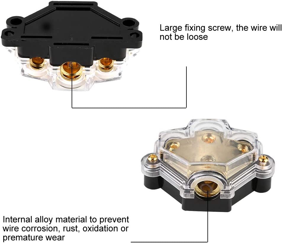 Absolute PD-130G 2-4 Gauge 1 in 3 Ways Out Power Splitter Distribution Block