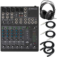 Thumbnail for Mackie 802VLZ4, 8-channel Ultra Compact Mixer with High-Quality Onyx Preamps with MR DJ Certified Closed-Back Studio Monitor Headphones, 1/4