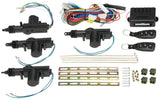 Patron PDLK4 keyless entry system components, including door lock actuators, wiring, and remote control fobs.