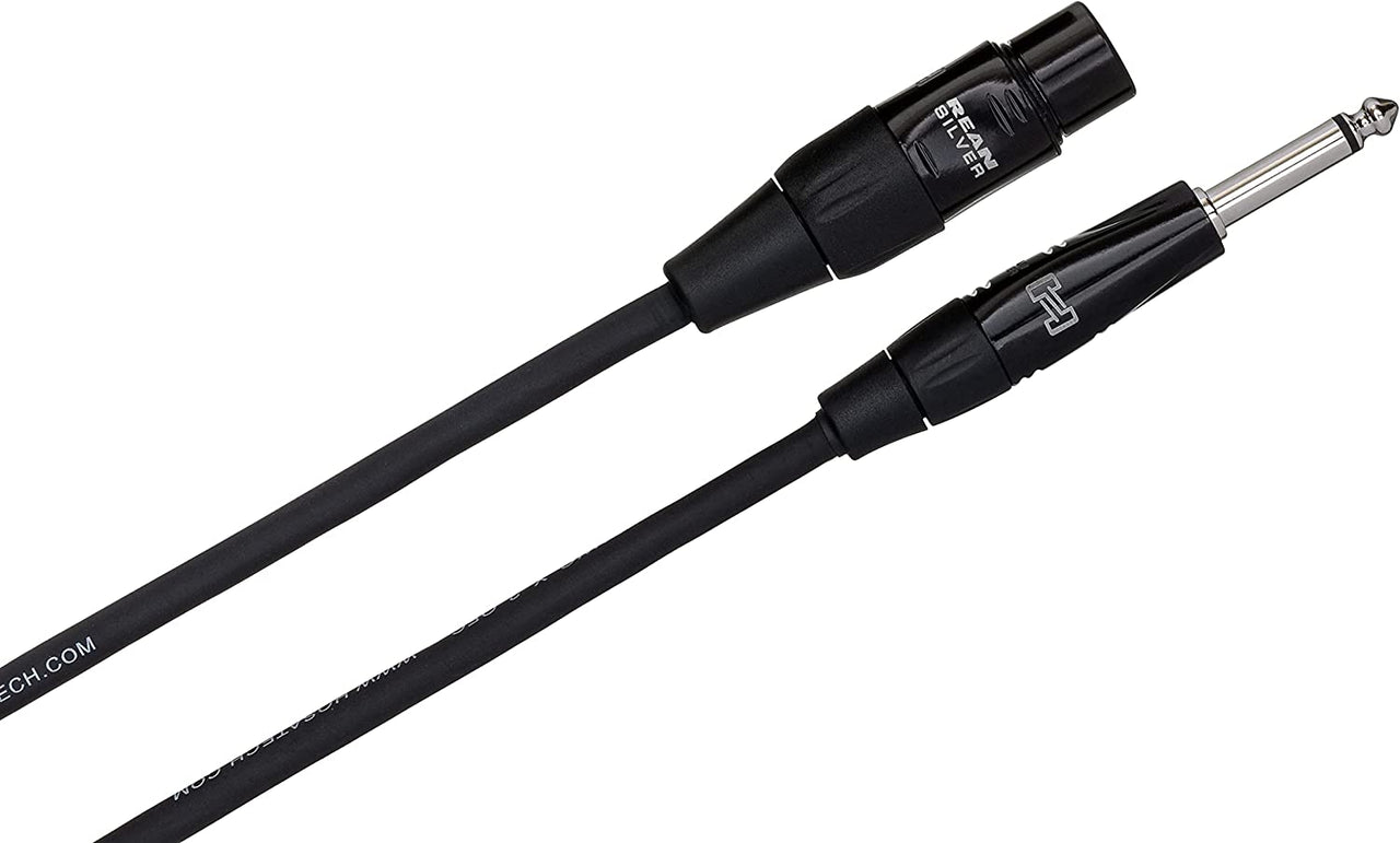 Hosa HMIC-005HZ Pro Microphone Cable - REAN XLR Female to 1/4-inch TS Male - 5 foot