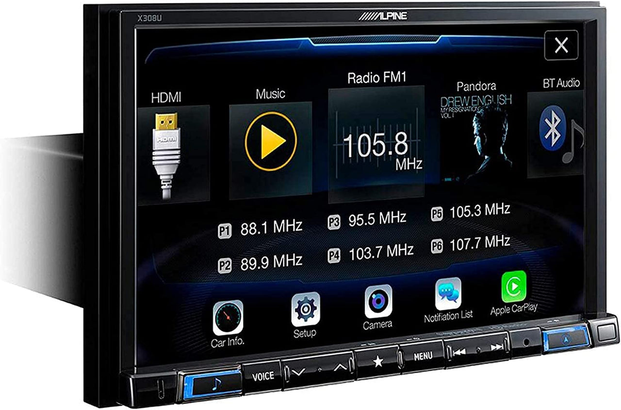 Alpine X308U 8" Navigation Apple CarPlay + Kit for 02-05 Mercury Mountaineer