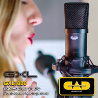 Thumbnail for CAD Audio GXL1800 Large Format Side Address Condenser Microphone- Perfect for Studio, Podcasting & Streaming, Black