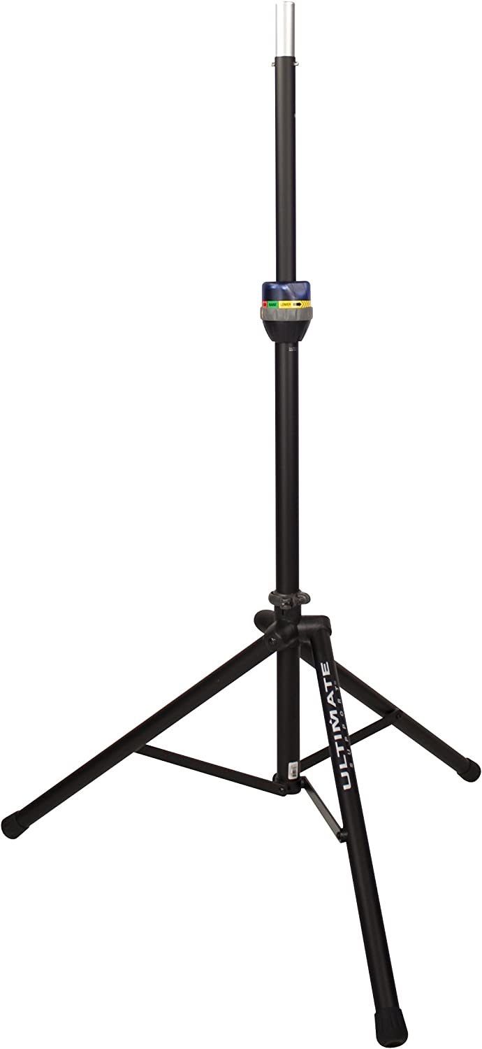 Ultimate Support TS-90B TeleLock Series Lift-assist Aluminum Speaker Stand with Integrated Speaker Adapter