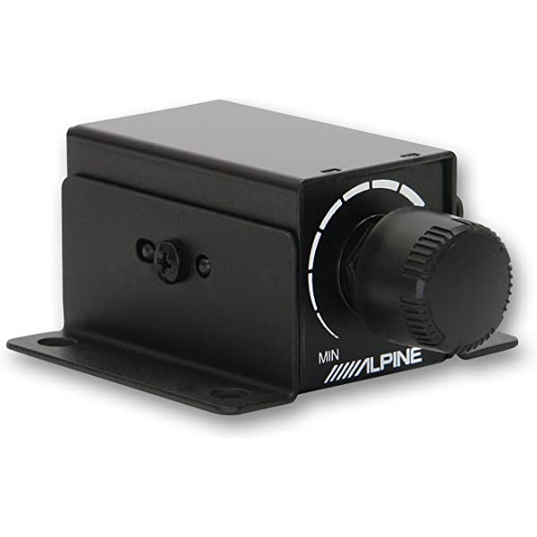 Alpine SBT-S10V RUX-KNOB.2 KTA-200M Mono Power Pack Amp with 10" Loaded Subwoofer Truck Enclosure and Bass Knob