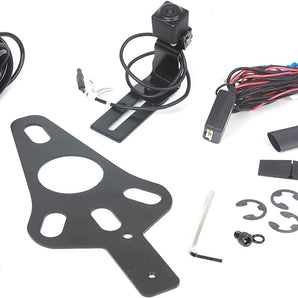  Alpine spare tire rear view camera mounting bracket for 2007-2018 Wrangler JK, showcasing rear view camera system installation.