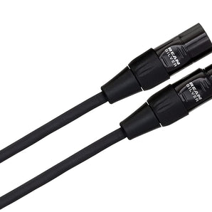 HOSA HMIC-050 Pro Microphone Cables REAN XLR3F to XLRM - (50 Feet) (Black)