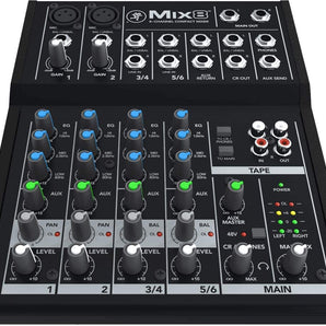 Mackie Mix8 Mix Series, 8-Channel Compact Mixer with Studio-Level Audio Quality