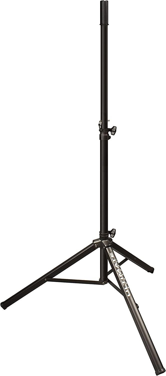 Ultimate Support TS-70B Aluminum Tripod Speaker Stand with Safe and Secure Locking Pin and 150 lb Load Capacity - Black